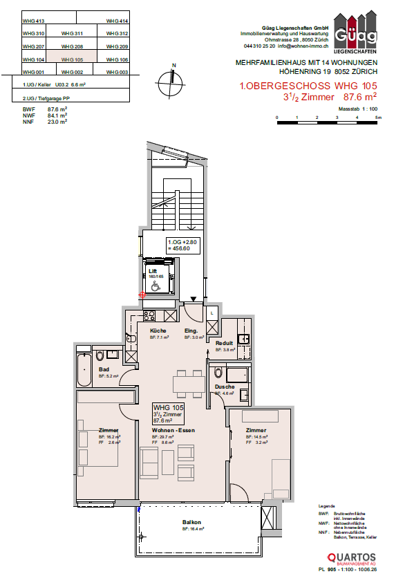 Appartement de 3 ½ pièces, photo 4 sur 4