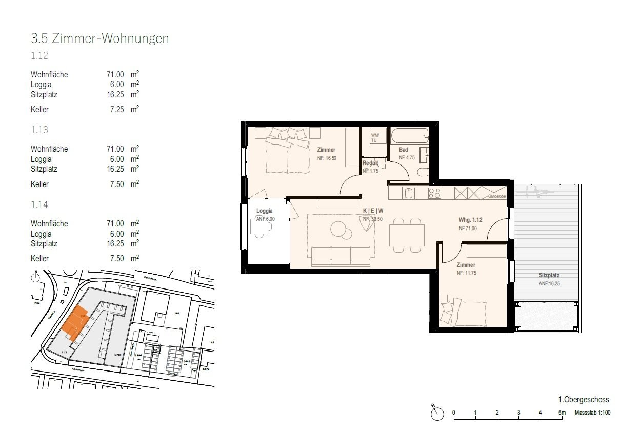 Appartement de 3 ½ pièces, photo 8 sur 9