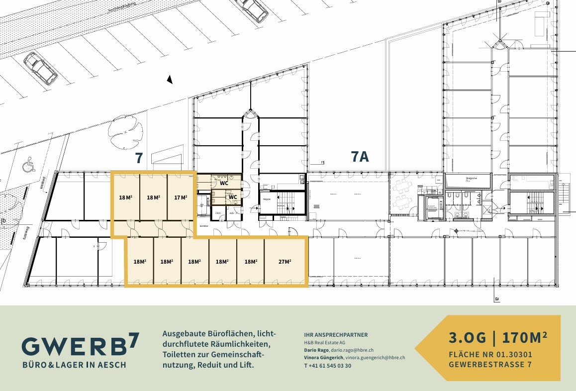 170m² bureau