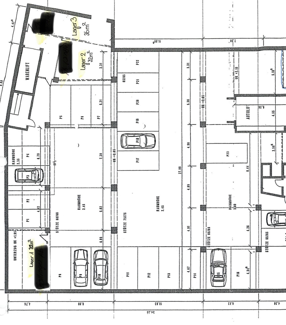 Place de 13m² en sous-sol
