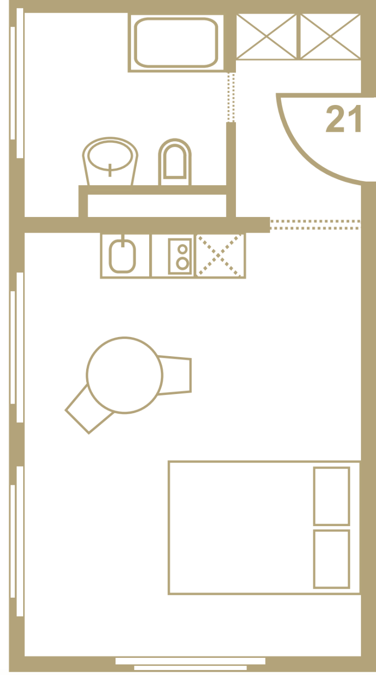 1 room furnished flat, photo 5 sur 6