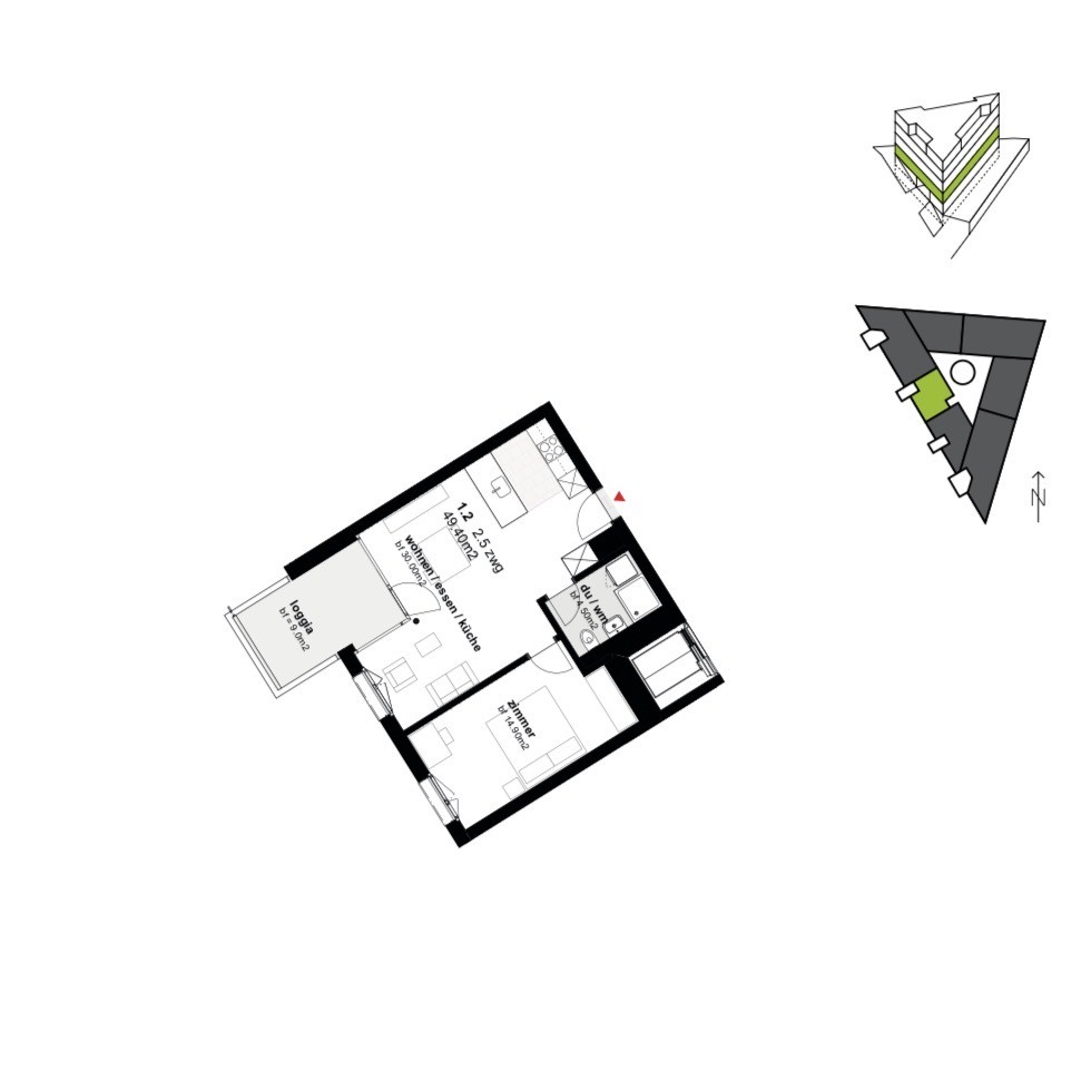 2 ½ rooms apartment, photo 7 sur 7