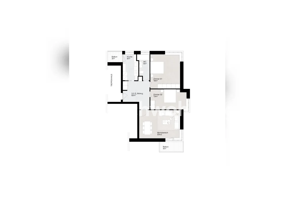 Appartement de 3 ½ pièces, photo 6 sur 6