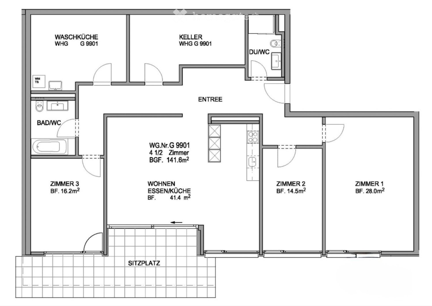 Appartement de 4 pièces, photo 2 sur 2