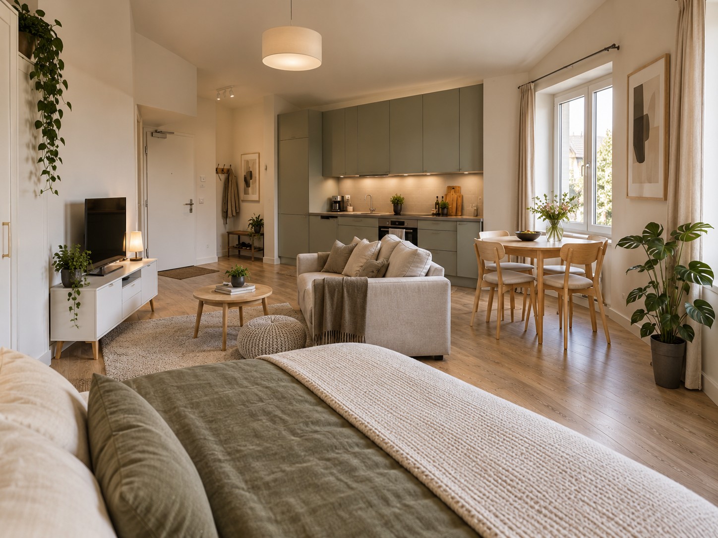 Loft fraîchement meublé d'environ 42 m² pour tous ceux qui souhaitent s'installer sans complications et se sentir immédiatement chez eux.

Idéal pour les actifs, les travailleurs de semaine ou les couples qui recherchent leur propre appartement et ne souhaitent pas conclure de contrats supplémentair, photo 2 sur 6