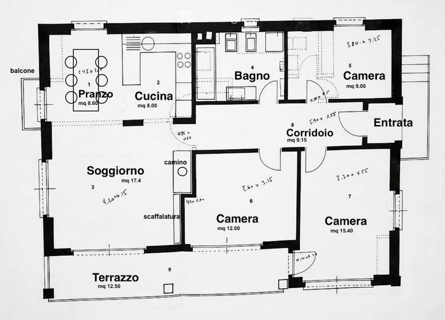 5 pièces appartement