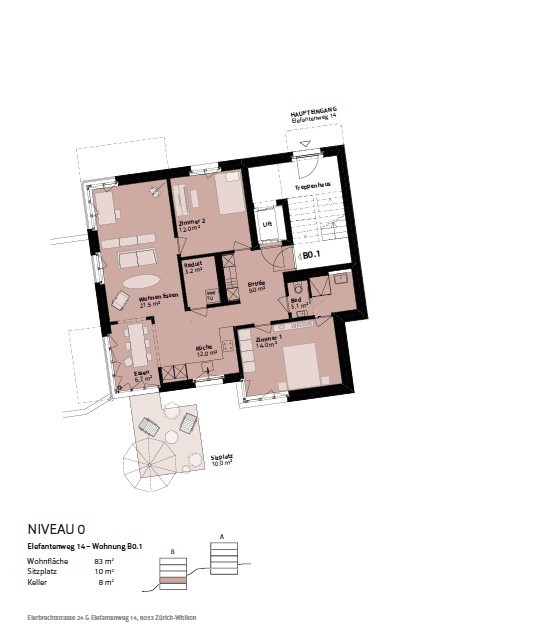 Appartement de 3 ½ pièces
