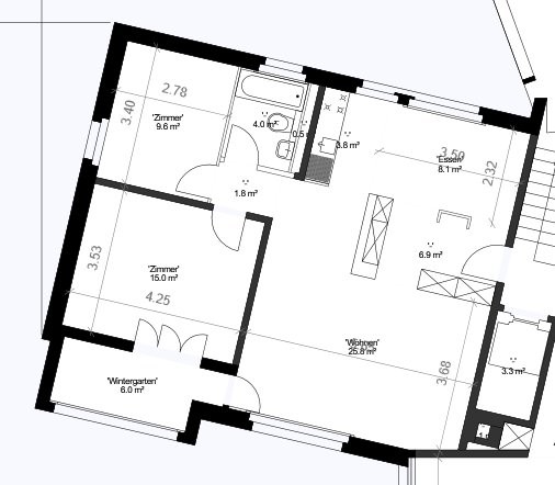 Appartement de 3 ½ pièces