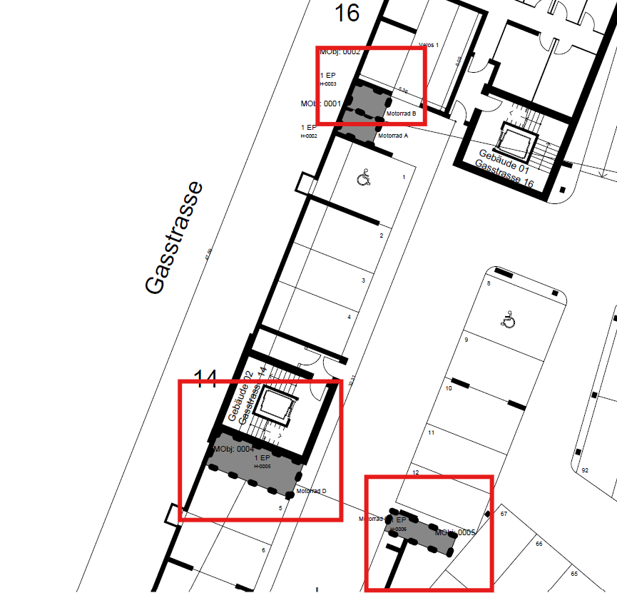 Place de stationnement couvert pour vélos