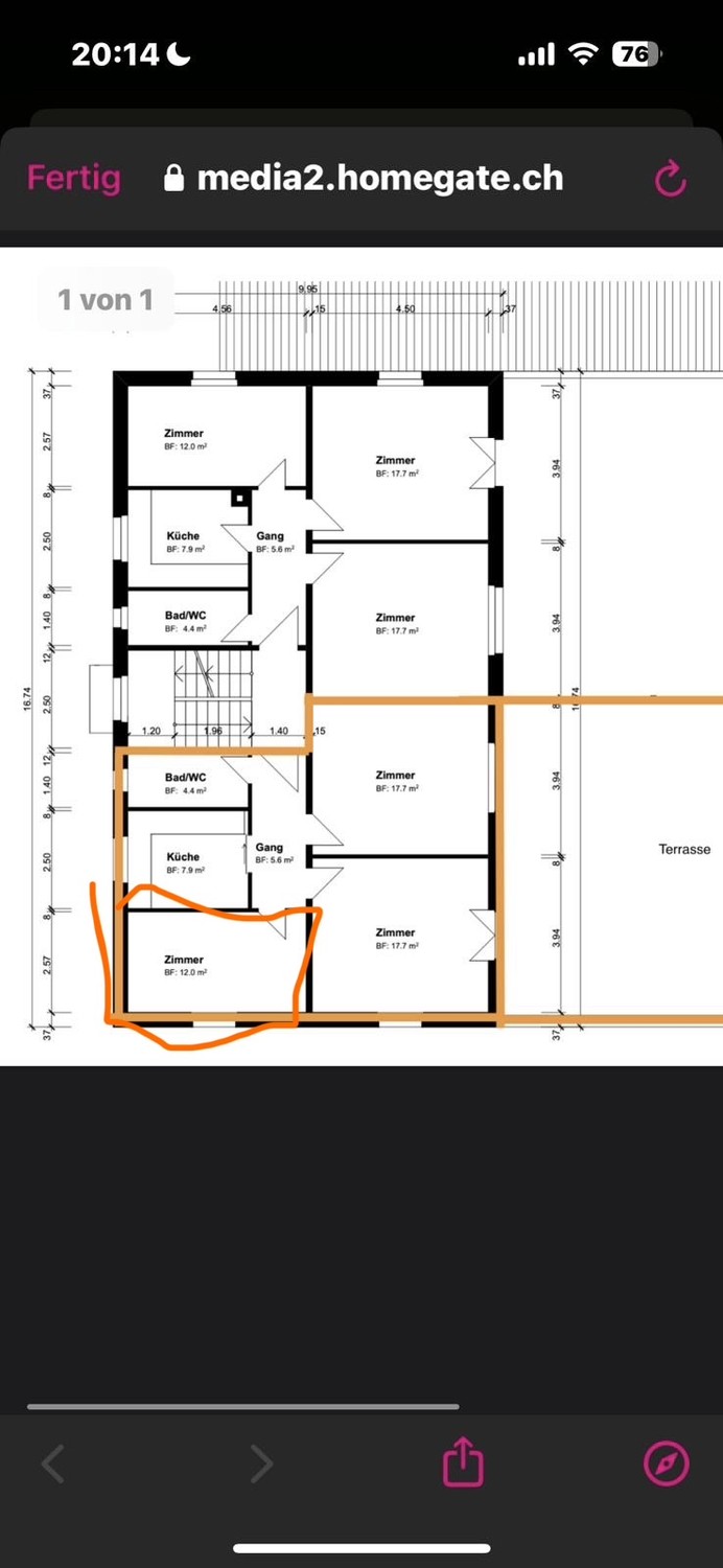 Room in a shared flat