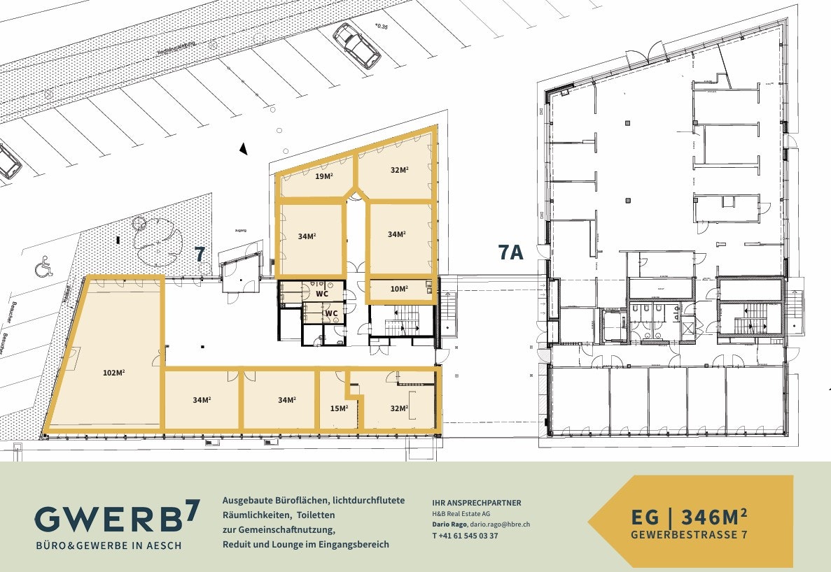 346m² bureau
