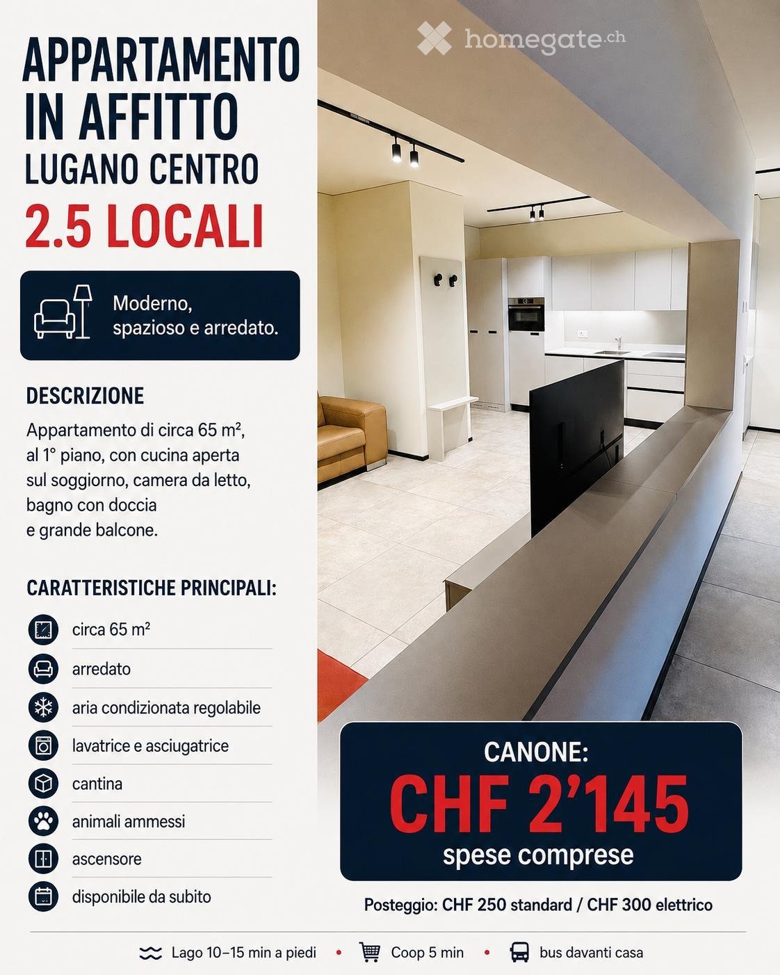 Appartement de 2 ½ pièces, photo 1 sur 5