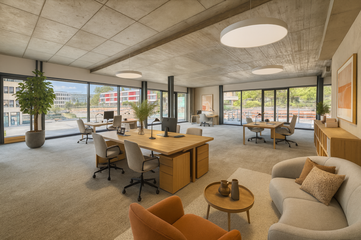 600m² office