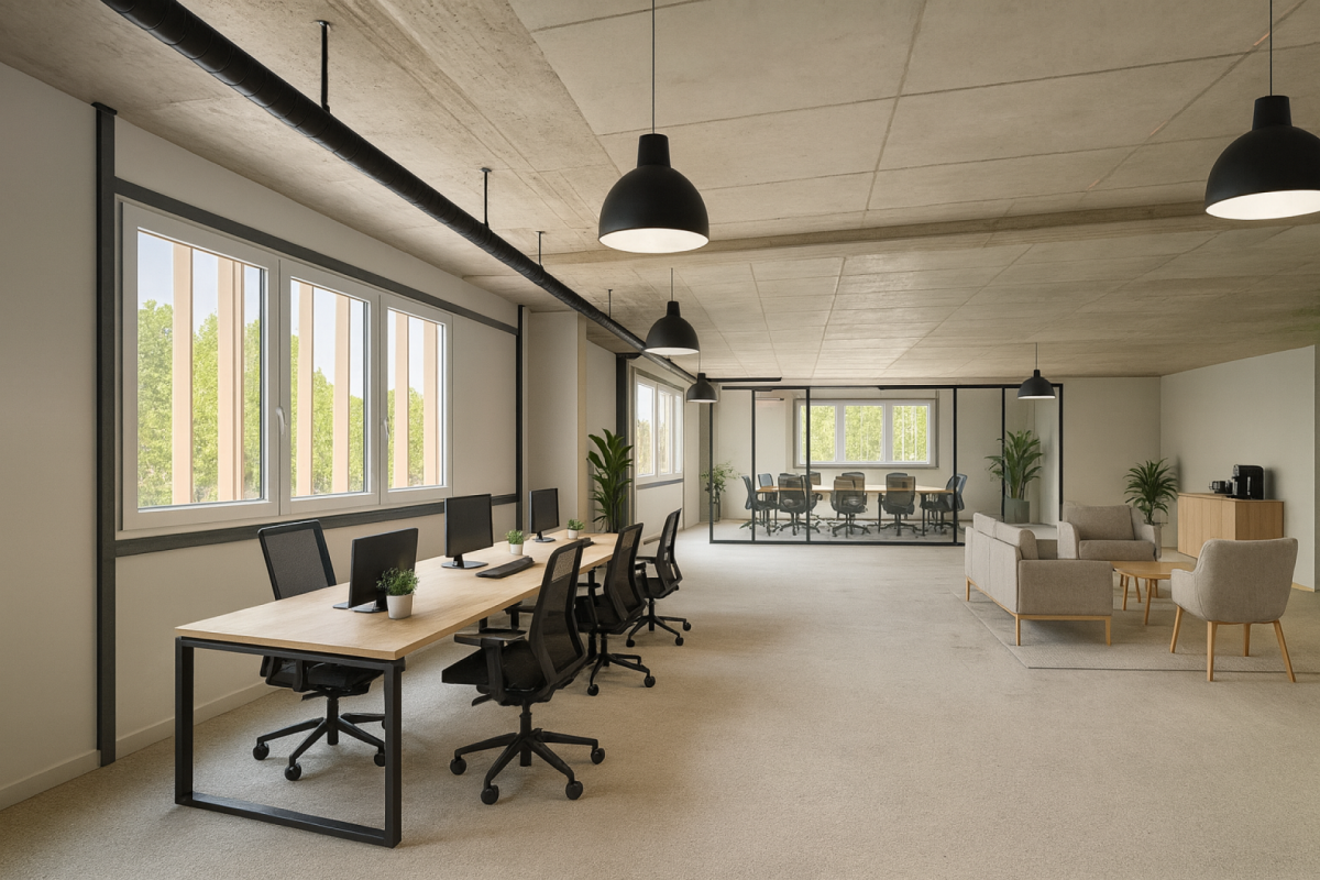 600m² office