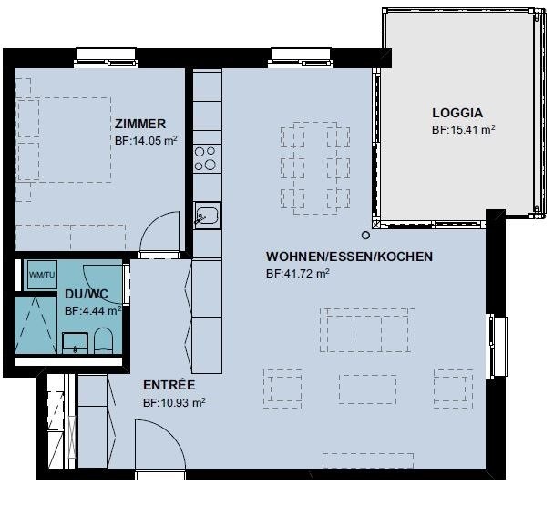 Appartement de 2 ½ pièces, photo 4 sur 5