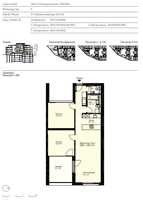 Appartement de 3 ½ pièces