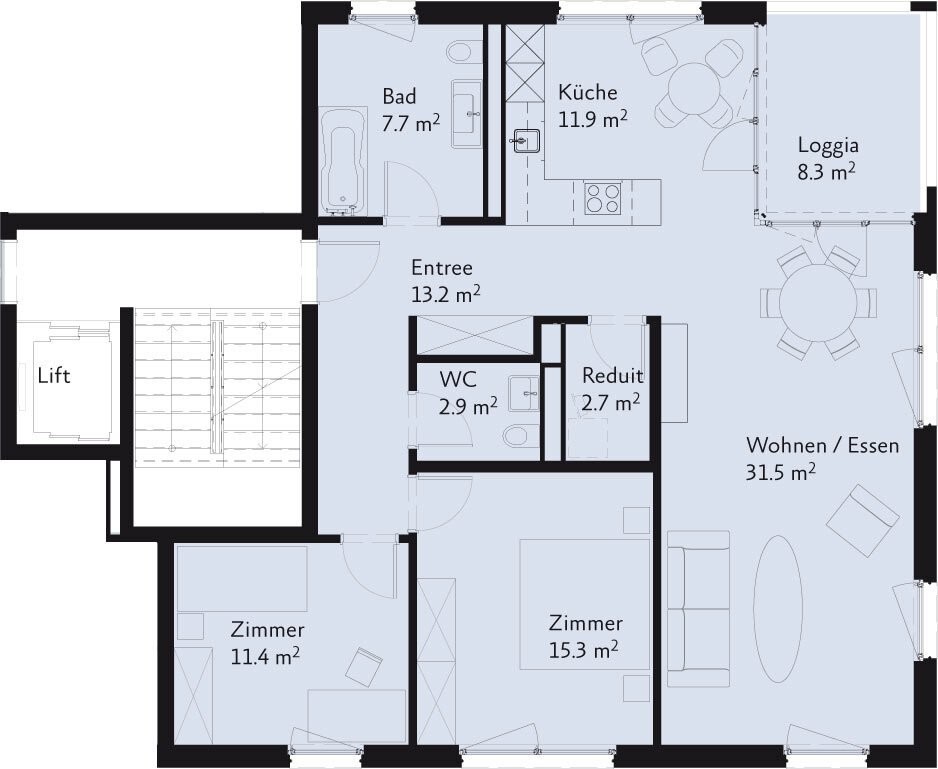 Appartement de 3 ½ pièces, photo 7 sur 8