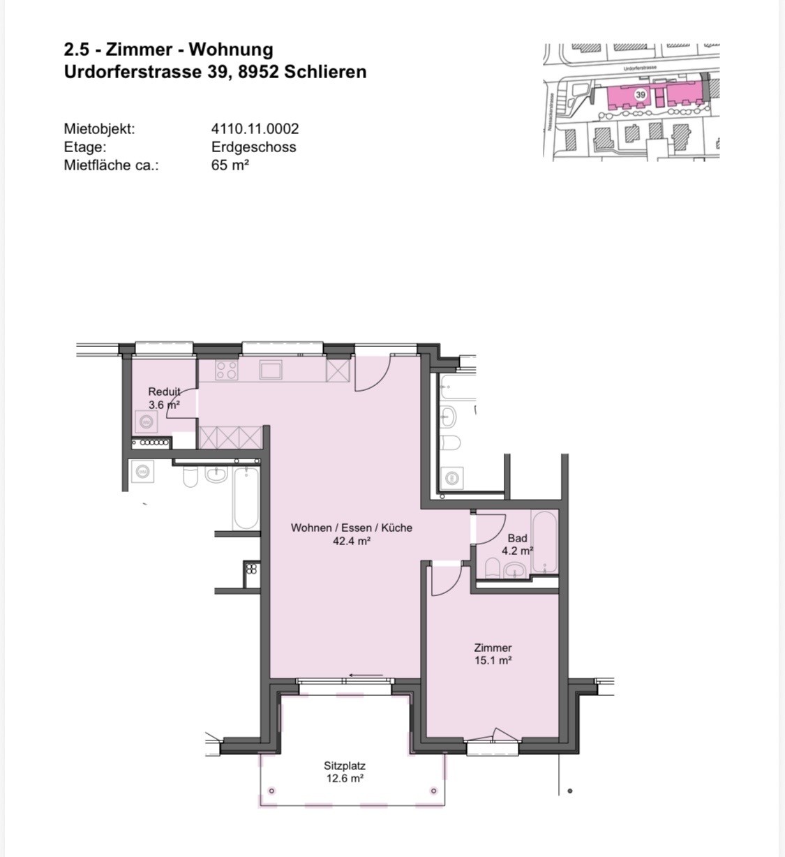Appartement de 2 ½ pièces, photo 6 sur 6
