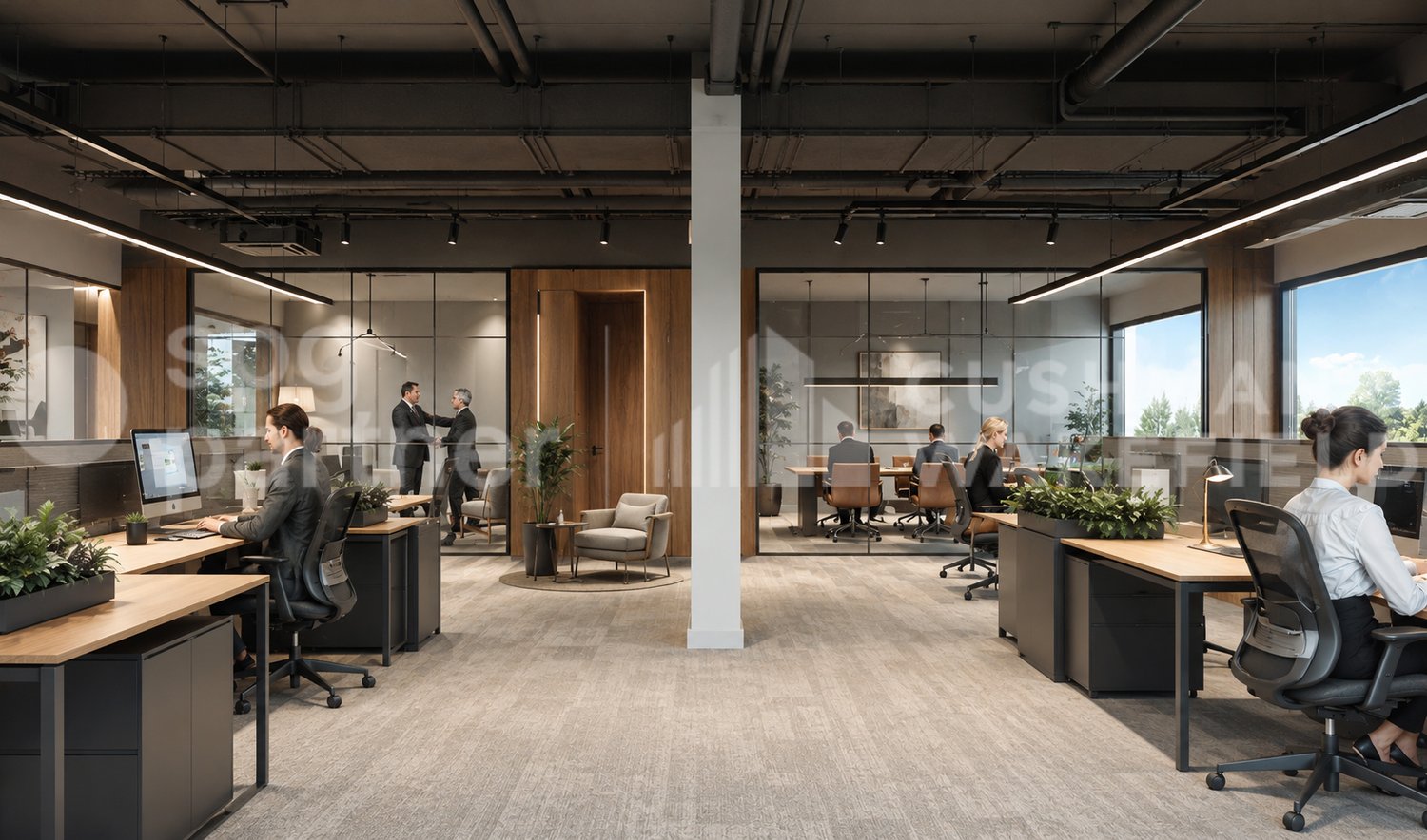 260m² office