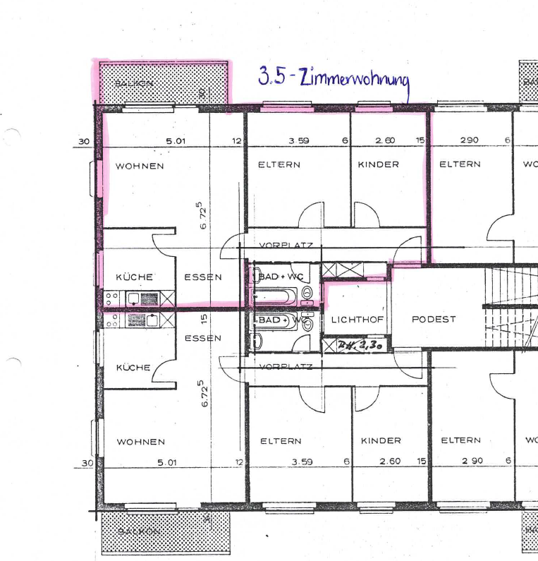 Appartement de 3 ½ pièces