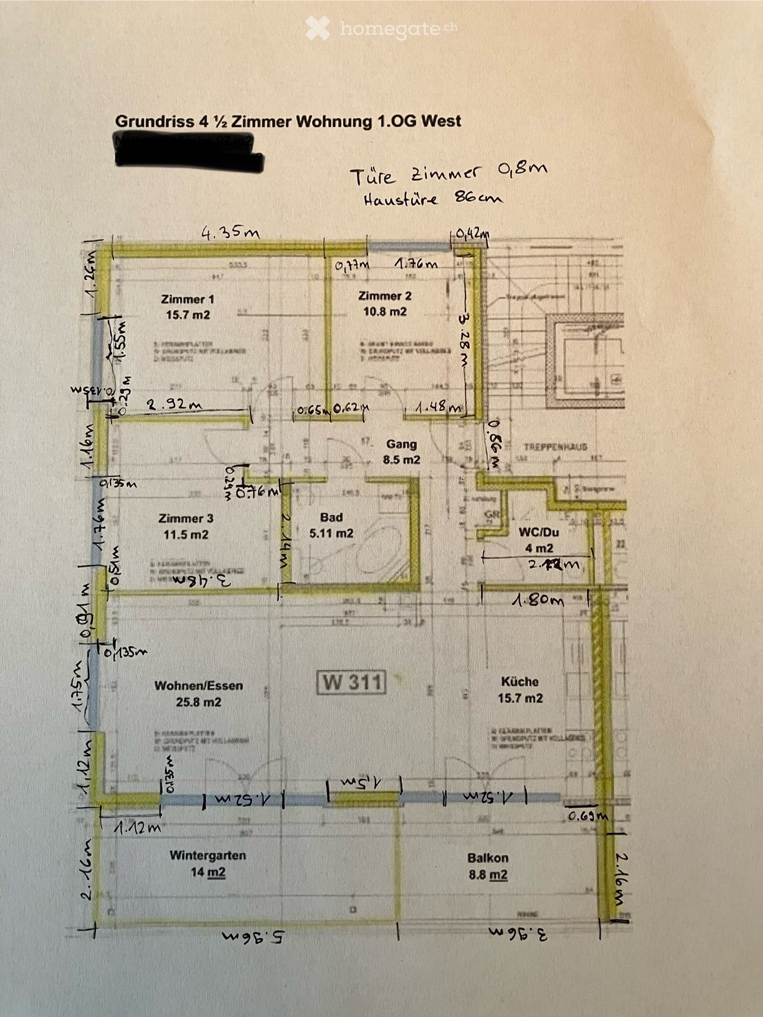 Appartement de 4 pièces