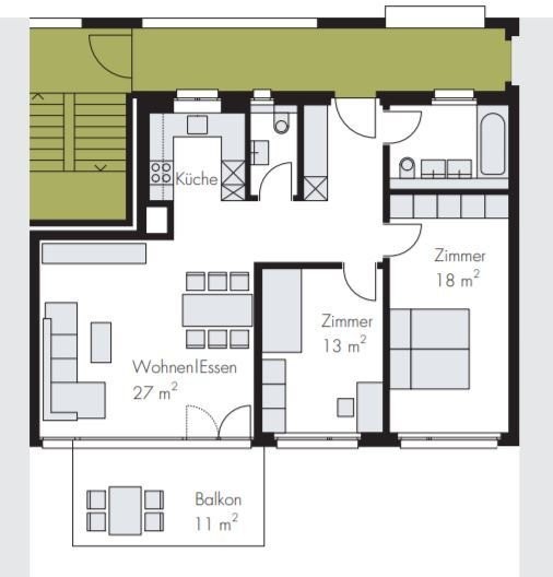 Appartement de 3 ½ pièces