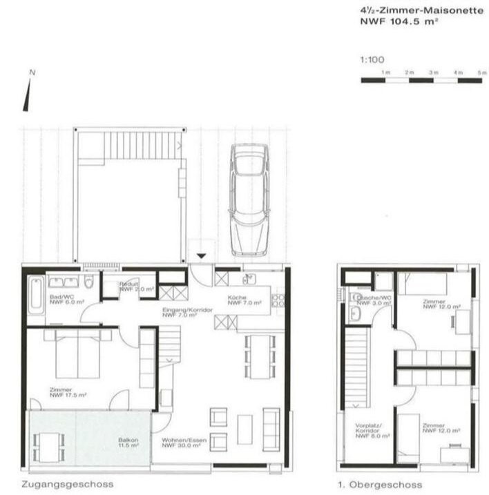 Appartement meublé de 4 ½ pièces