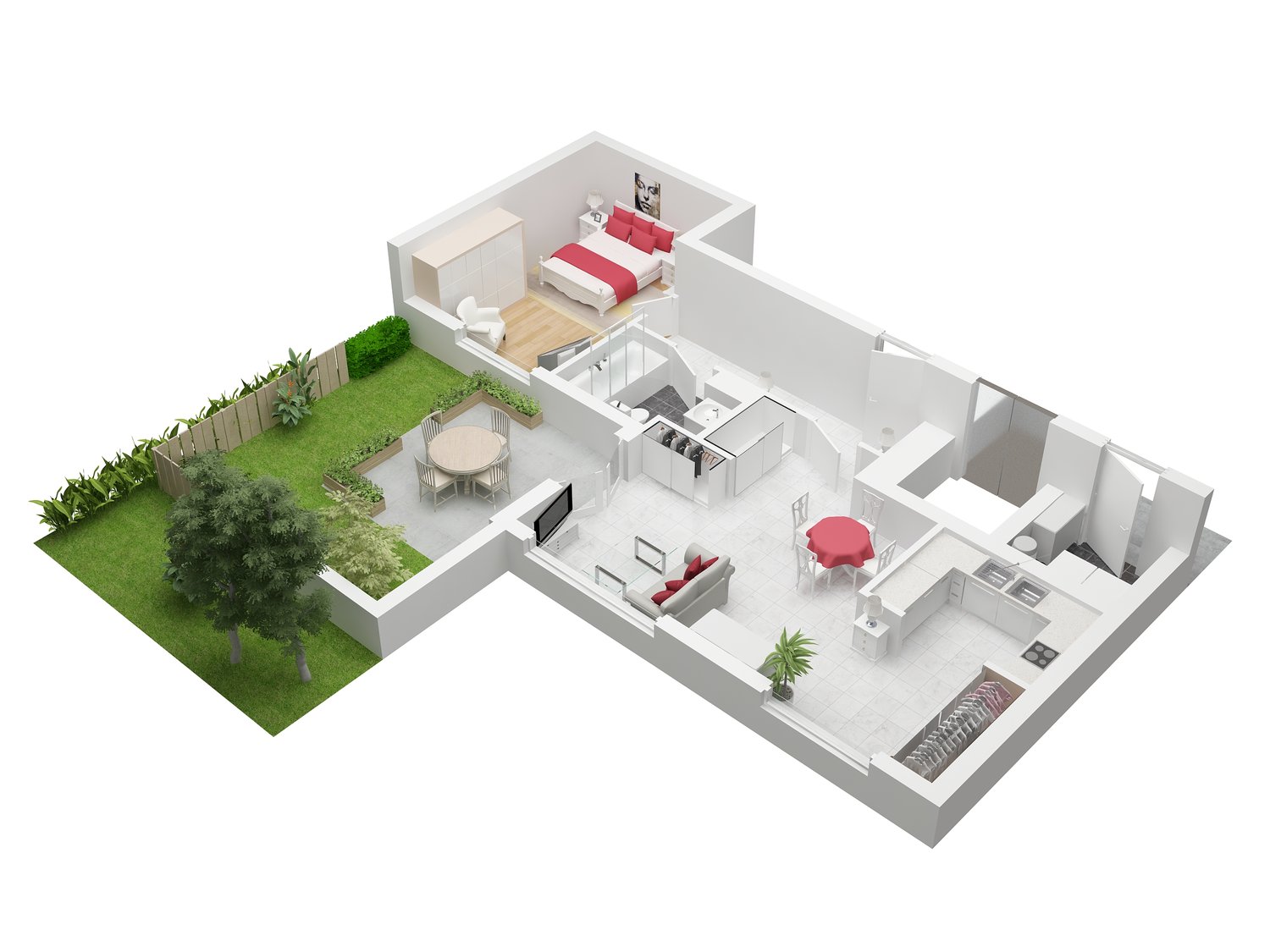 2 ½ rooms furnished flat