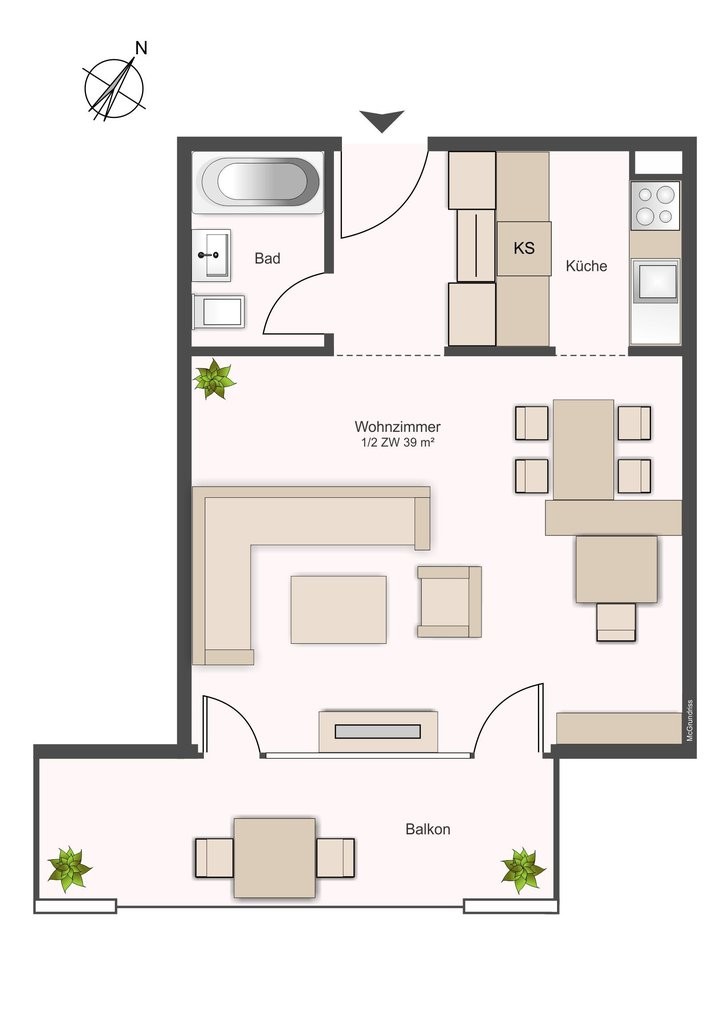 Appartement de 1 ½ pièces, photo 6 sur 6