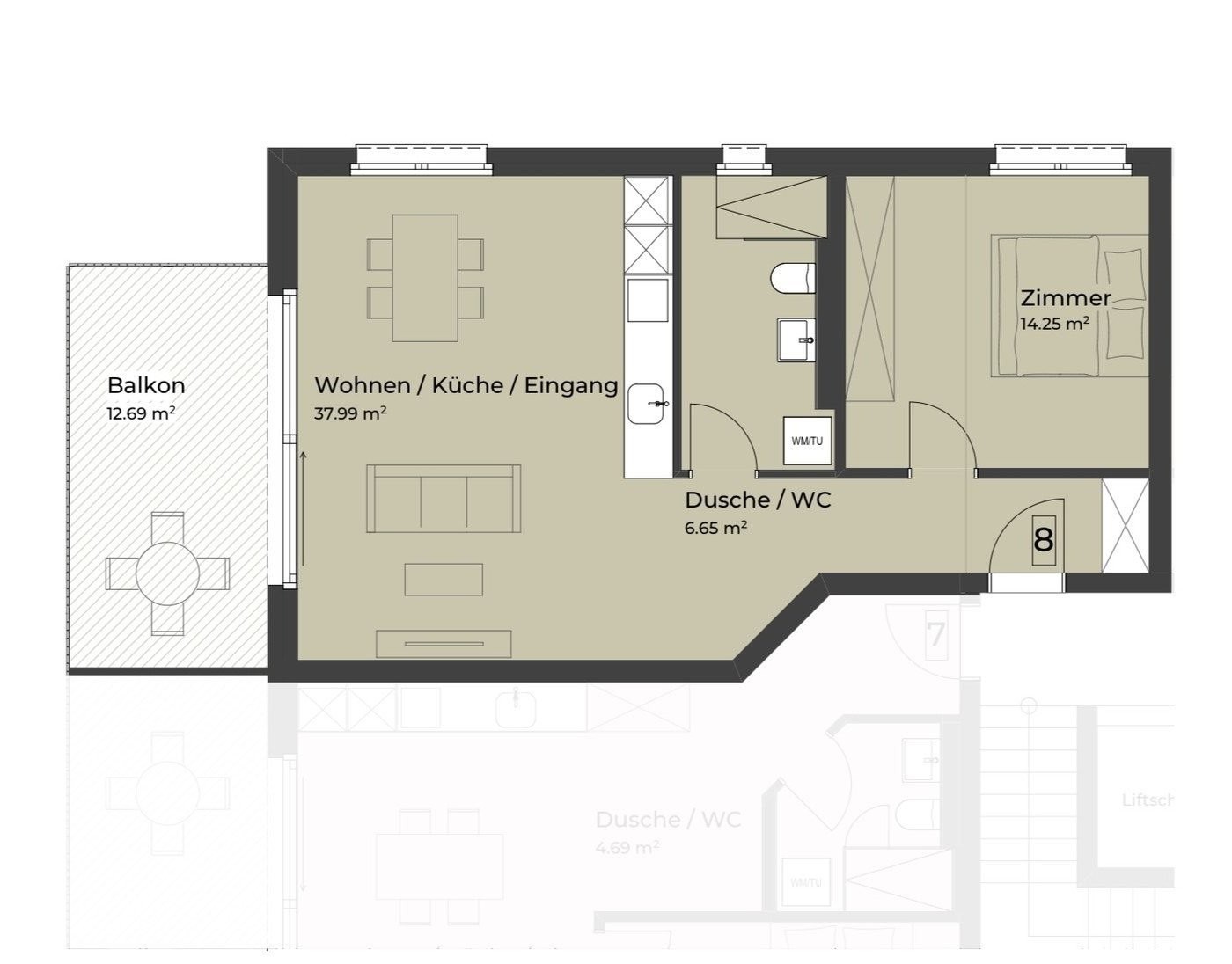 Appartement de 3 ½ pièces, photo 9 sur 10