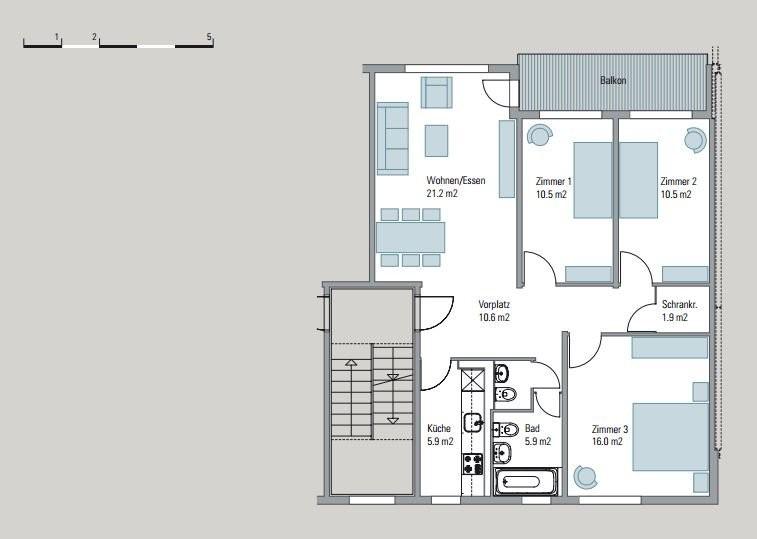Appartement de 2 pièces, photo 5 sur 5