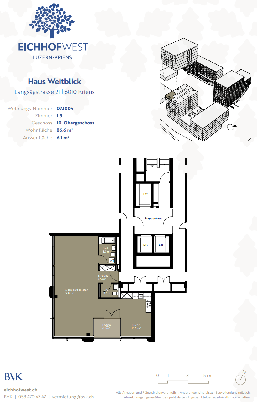 Appartement de 1 ½ pièces
