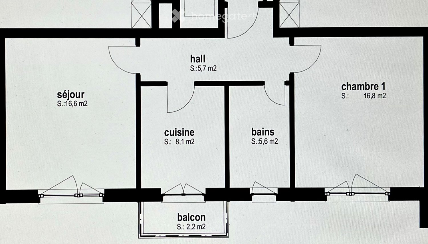 2 ½ rooms apartment, photo 1 sur 5