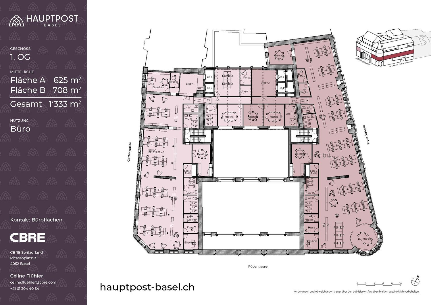 1340m² bureau