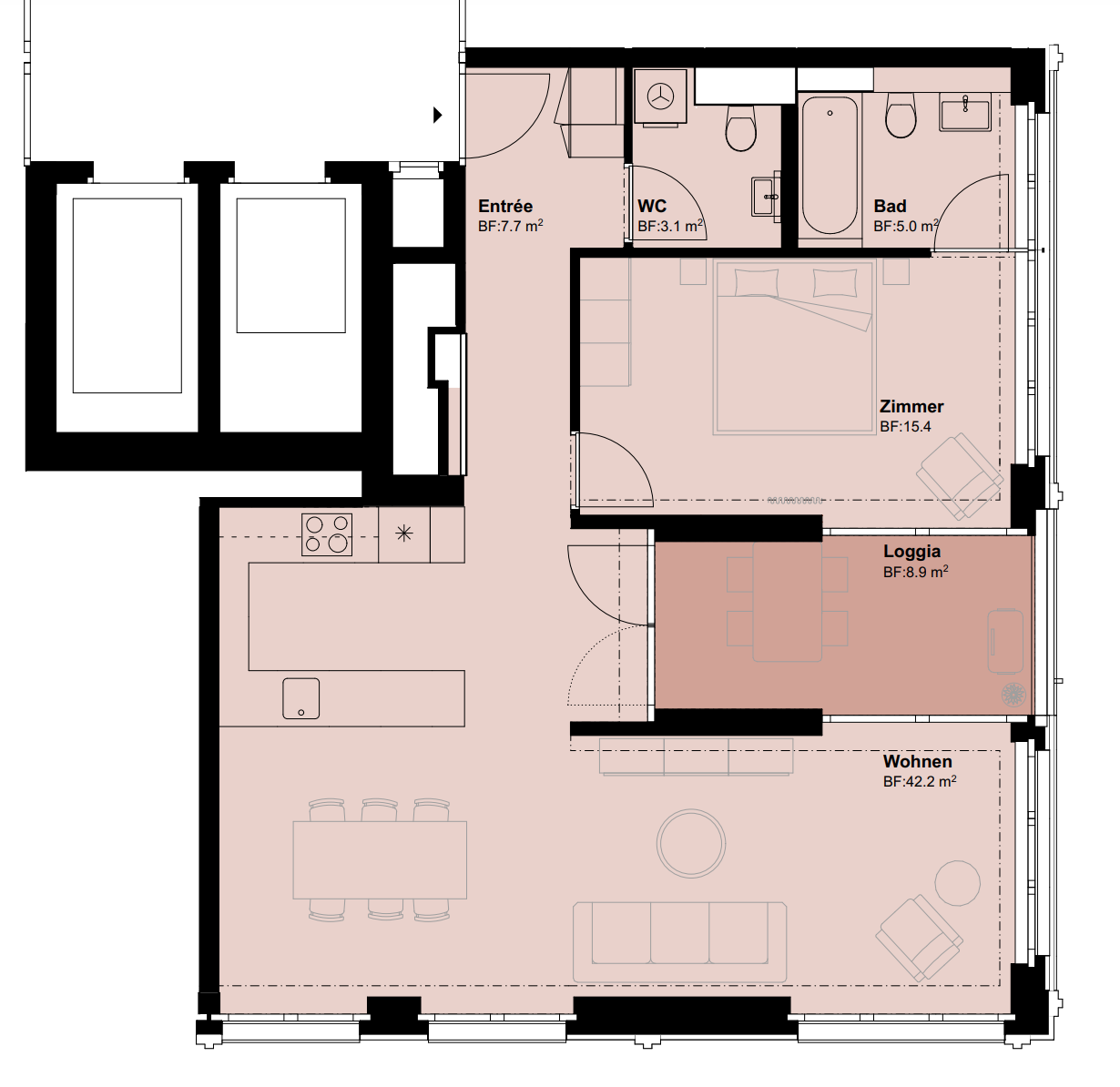 Appartement de 2 ½ pièces, photo 2 sur 7