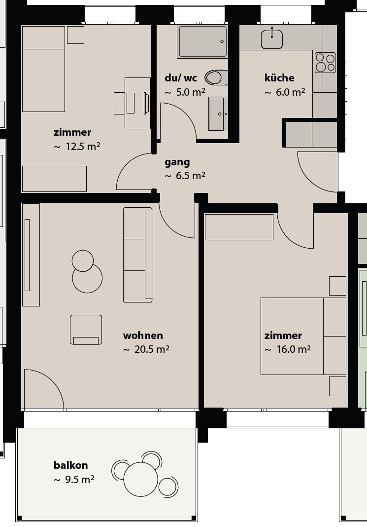 Appartement de 4 ½ pièces, photo 8 sur 10