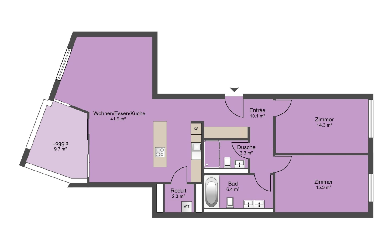Appartement de 3 ½ pièces