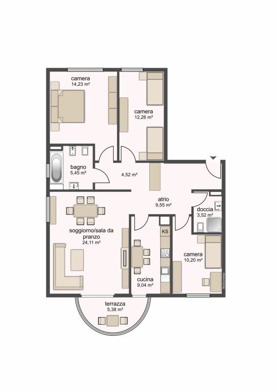 4 ½ pièces appartement, photo 7 sur 10