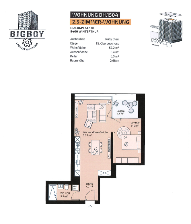 2 ½ rooms apartment, photo 7 sur 7