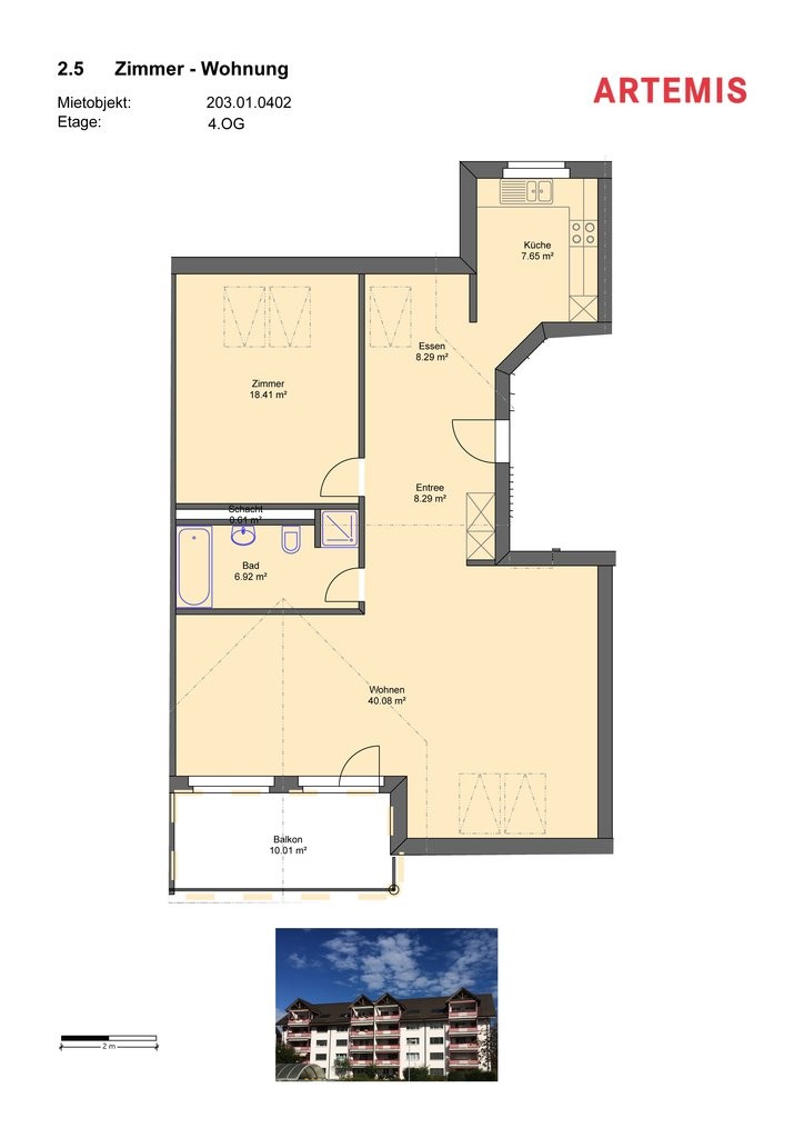 Appartement mansardé de 1 ½ pièces, photo 4 sur 10