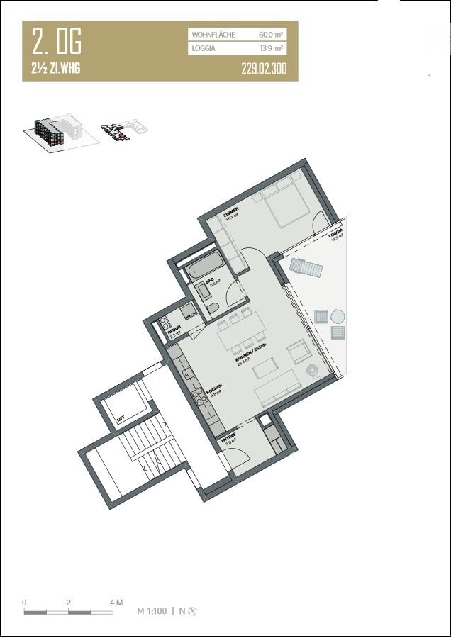 Appartement de 2 ½ pièces