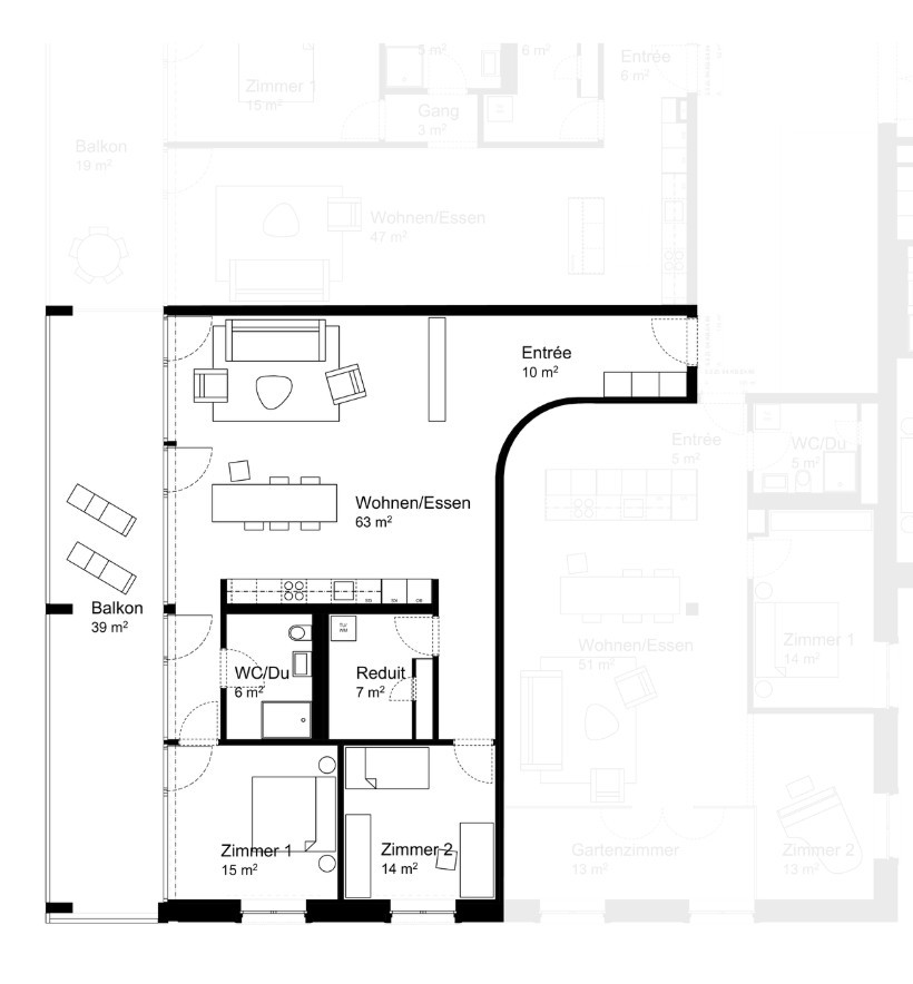 Appartement de 3 ½ pièces, photo 2 sur 3