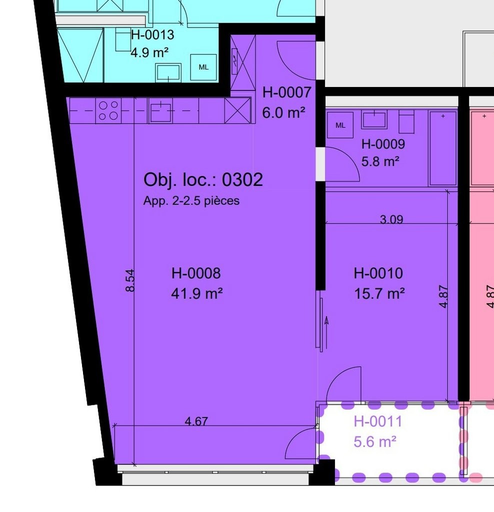 2 ½ rooms apartment, photo 7 sur 7