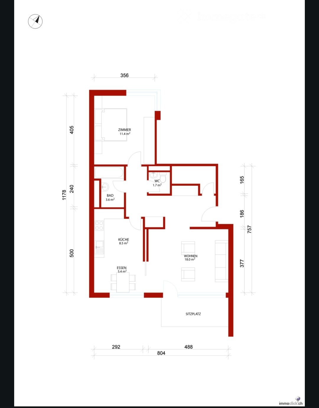 2 ½ rooms apartment