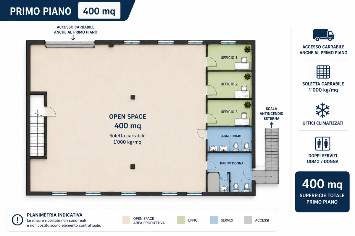 800m² storage room