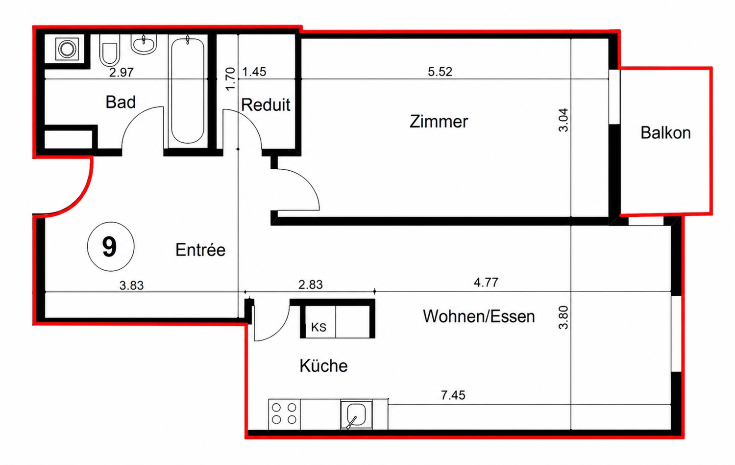 Appartement de 2 pièces, photo 7 sur 7