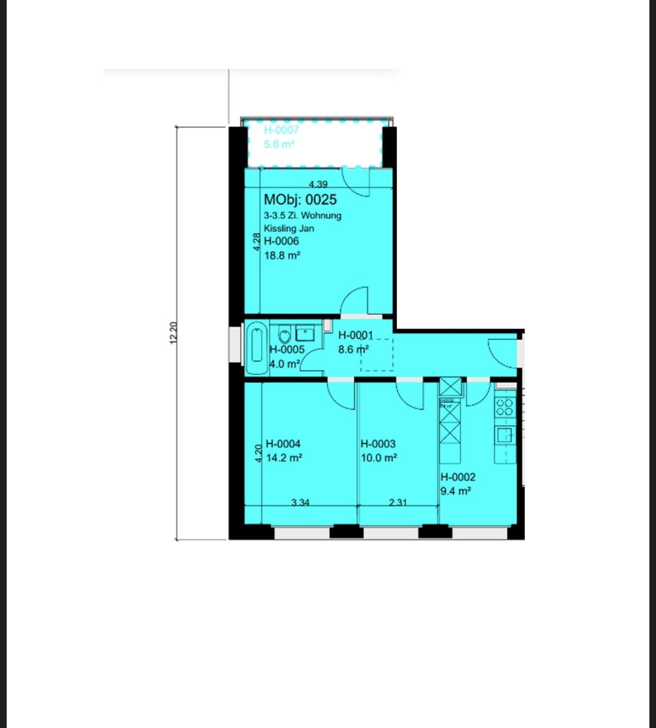 Appartement de 3 pièces