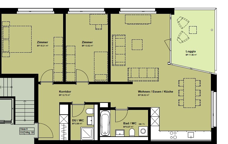 3 ½ pièces appartement