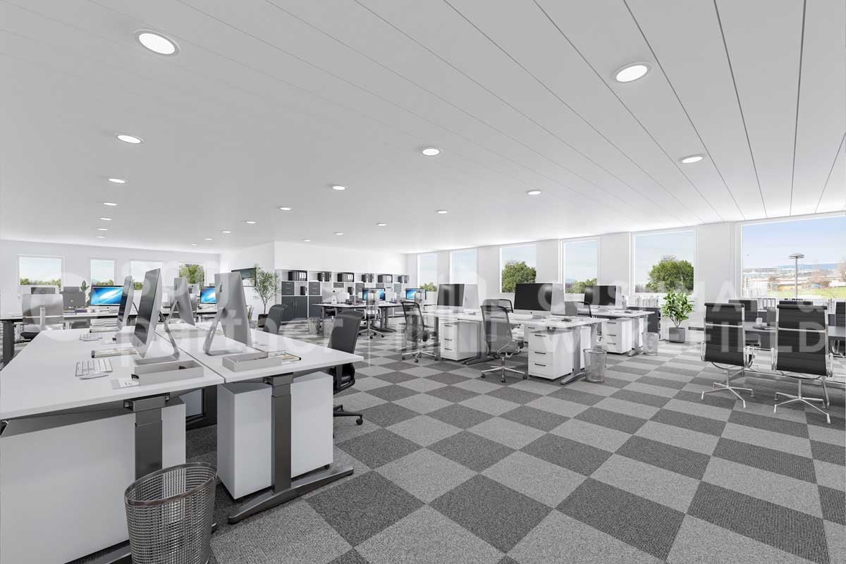 900m² office