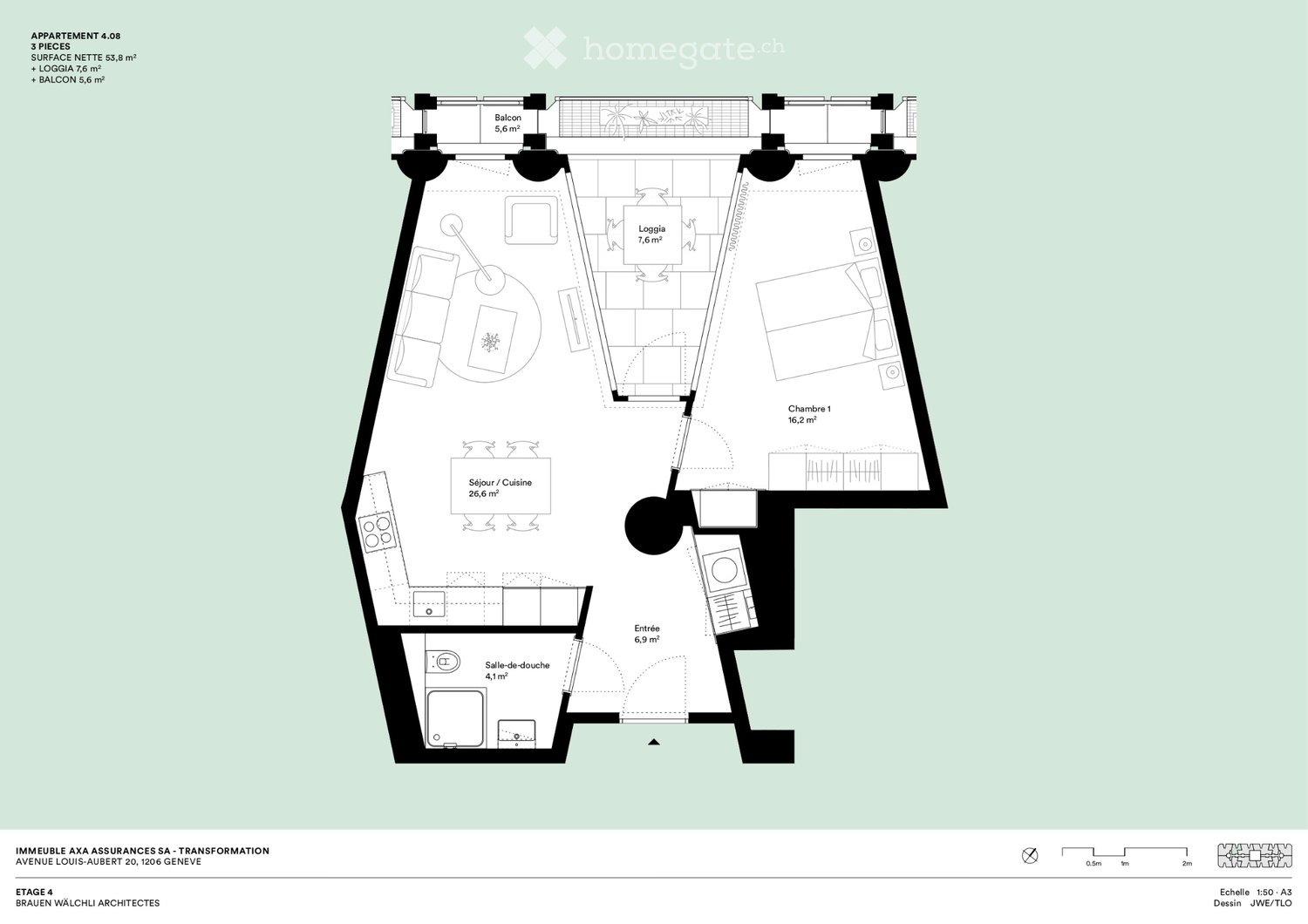 3 rooms apartment, photo 5 sur 5